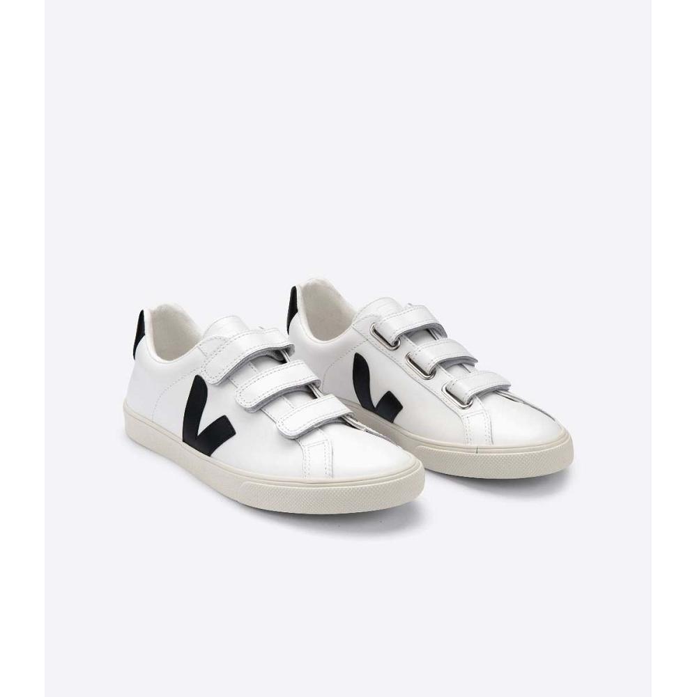 Veja 3-LOCK LEATHER Sneakers Dames White/Black | NL 610QMA